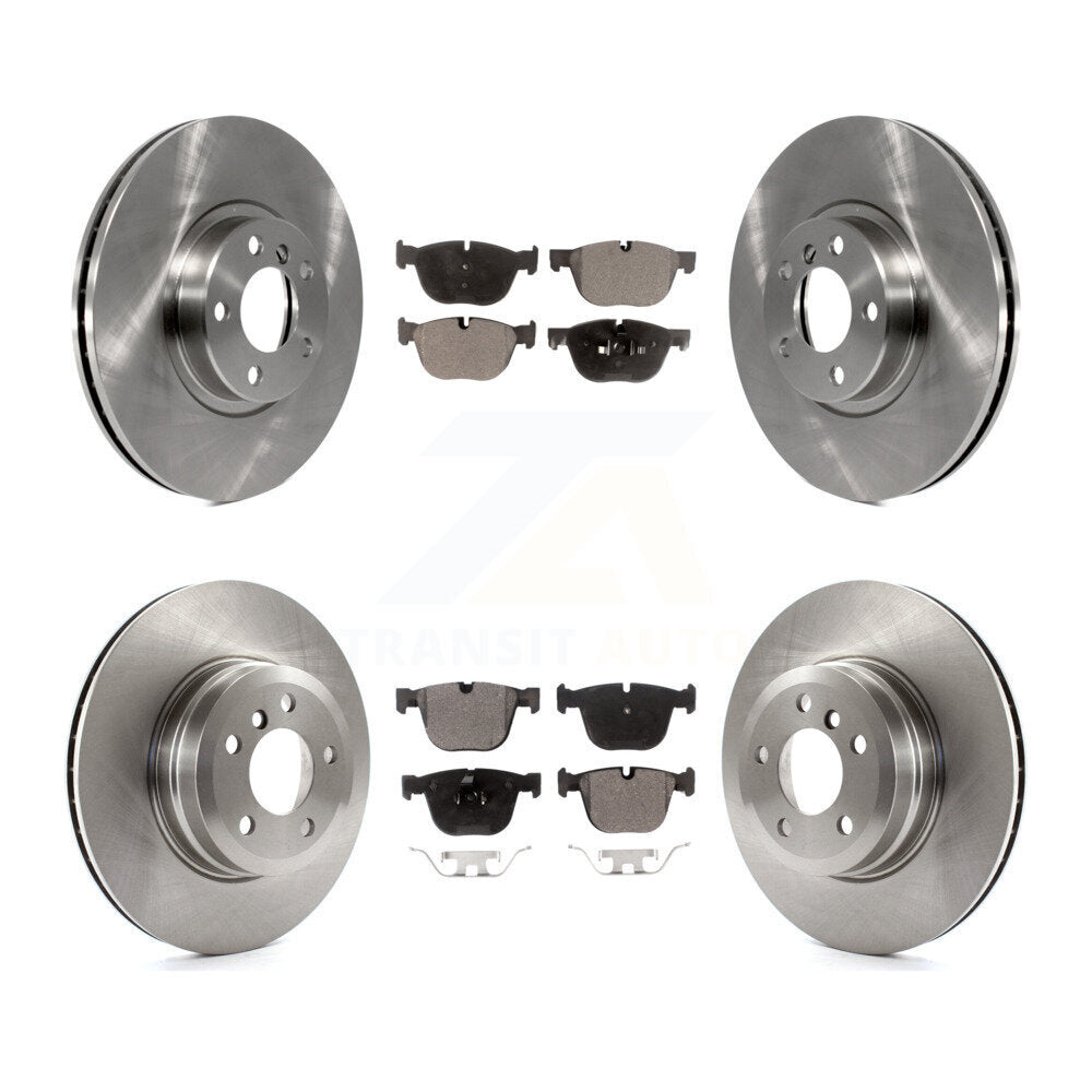 Disc Brake Rotors And Semi-Metallic Pads Front Rear Kit For BMW X5 X6