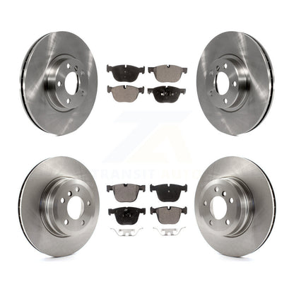 Disc Brake Rotors And Semi-Metallic Pads Front Rear Kit For BMW X5 X6