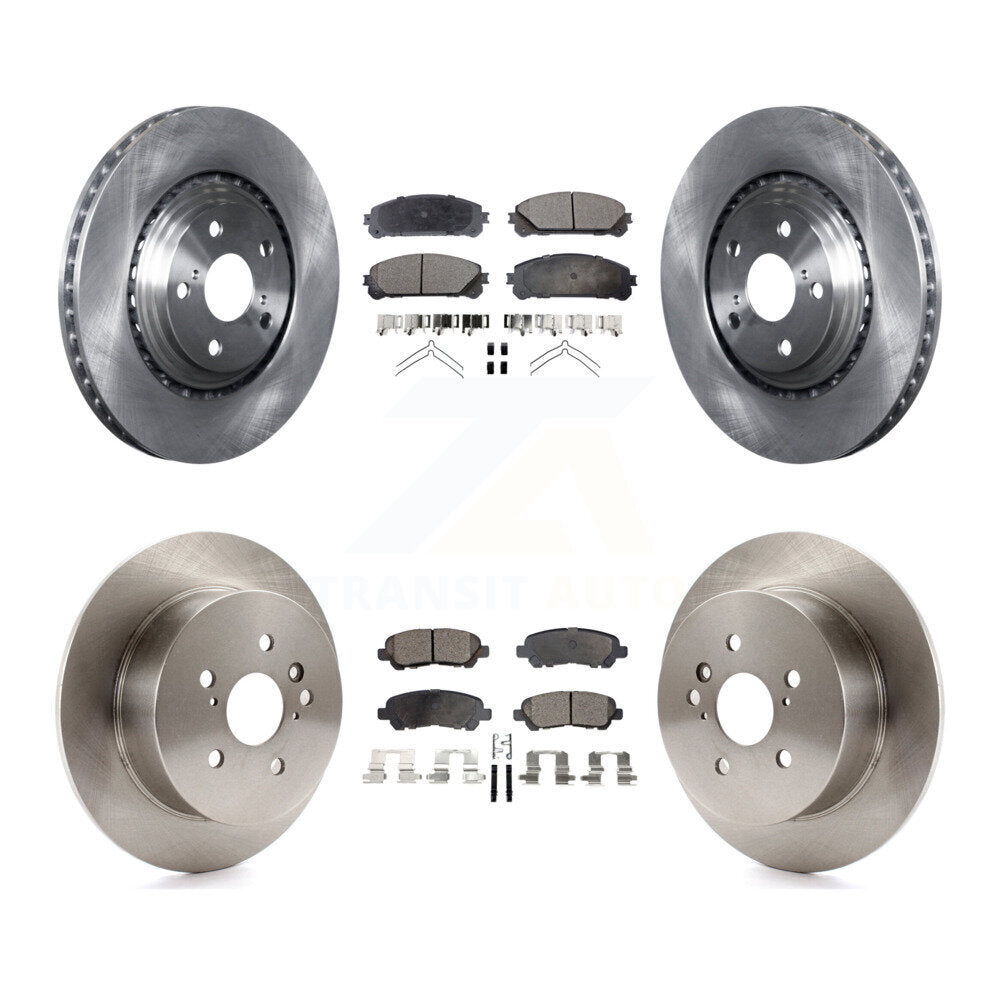 Brake Rotor And Semi-Metallic Pad Front Rear Kit For 2008-2013 Toyota Highlander