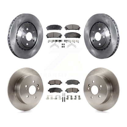 Brake Rotor And Semi-Metallic Pad Front Rear Kit For 2008-2013 Toyota Highlander