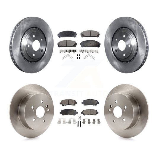 Brake Rotor And Semi-Metallic Pad Front Rear Kit For 2008-2013 Toyota Highlander
