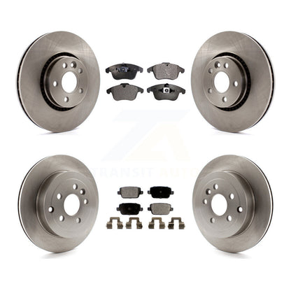 Disc Brake Rotor & Semi-Metallic Pad Front Rear Kit For 2008-2011 Land Rover LR2