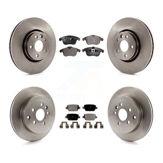 Disc Brake Rotor & Semi-Metallic Pad Front Rear Kit For 2008-2011 Land Rover LR2