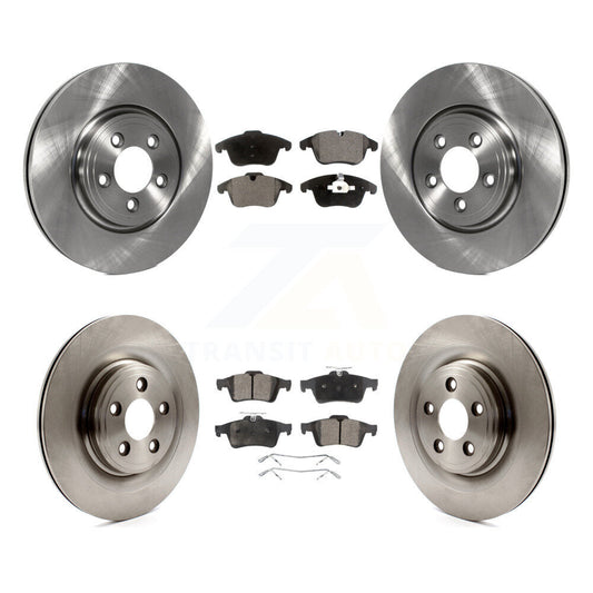 Brake Rotor Semi-Metallic Pad Front Rear Kit For Jaguar XF XK Vanden Plas S-Type