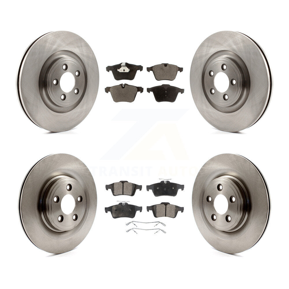 Brake Rotors & Semi-Metallic Pad Front Rear Kit For Jaguar XF XJ XKR XK Super V8