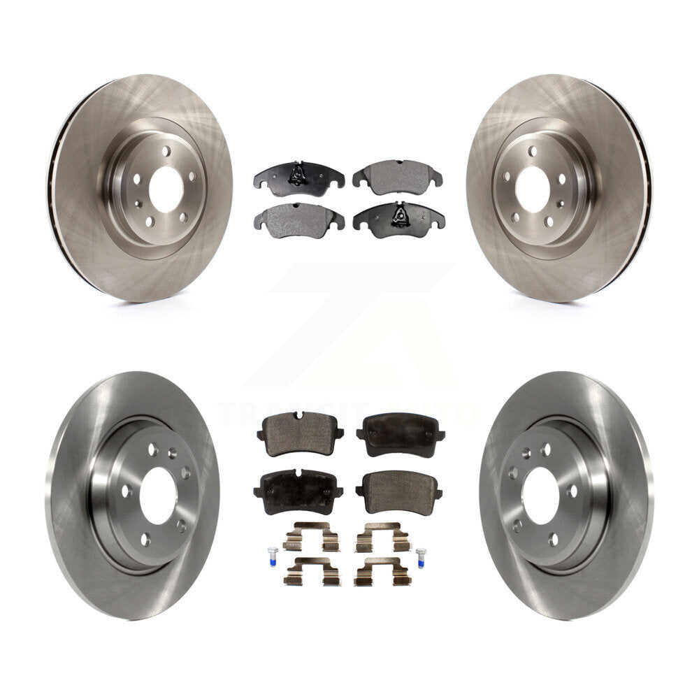 Disc Brake Rotors And Semi-Metallic Pads Front Rear Kit For Audi A6