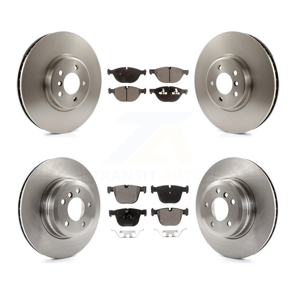 Disc Brake Rotors And Semi-Metallic Pads Front Rear Kit For BMW X5 X6 xDrive50i