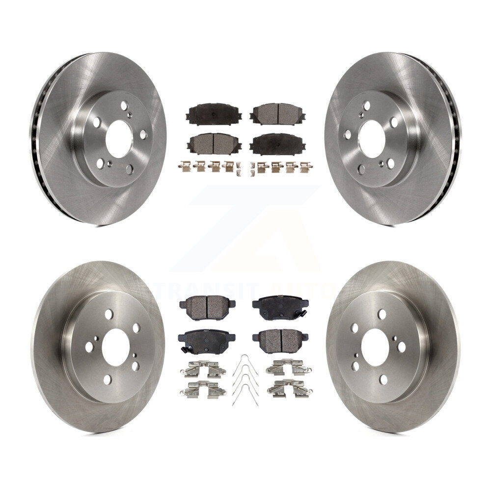 Disc Brake Rotors Semi-Metallic Pad Front Rear Kit For Toyota Prius Lexus CT200h