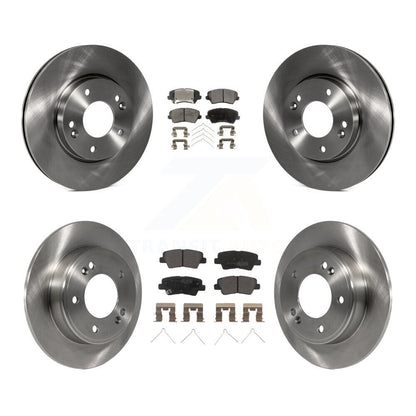 Brake Rotor And Semi-Metallic Pad Front Rear Kit For Hyundai Veloster Elantra GT