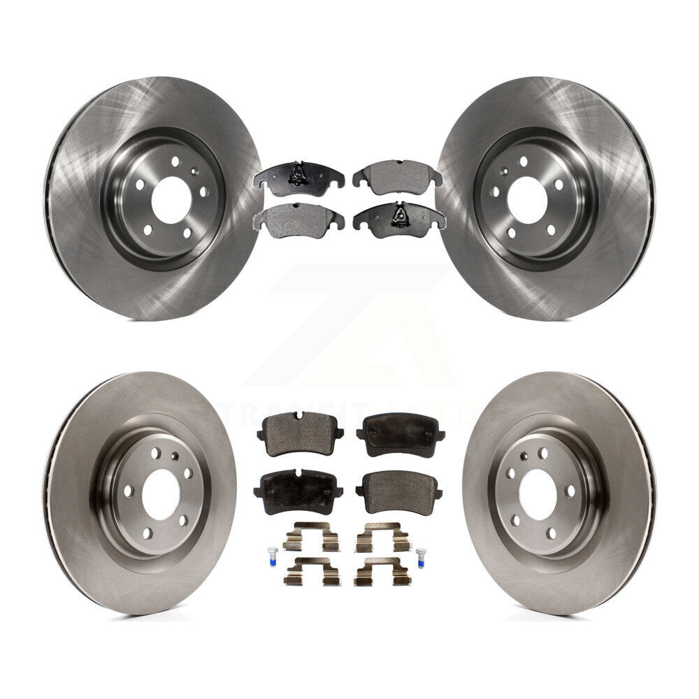 Disc Brake Rotors And Semi-Metallic Pads Front Rear Kit For Audi A6
