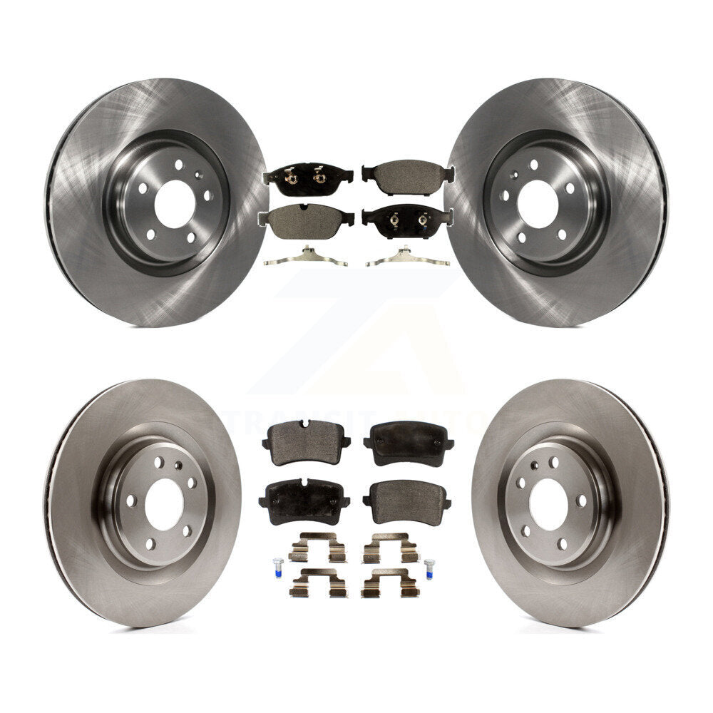 Disc Brake Rotors And Semi-Metallic Pads Front Rear Kit For Audi A6 Quattro A7
