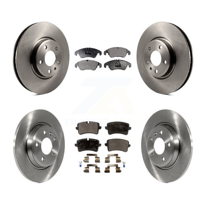 Disc Brake Rotors And Semi-Metallic Pads Front Rear Kit For Audi A6