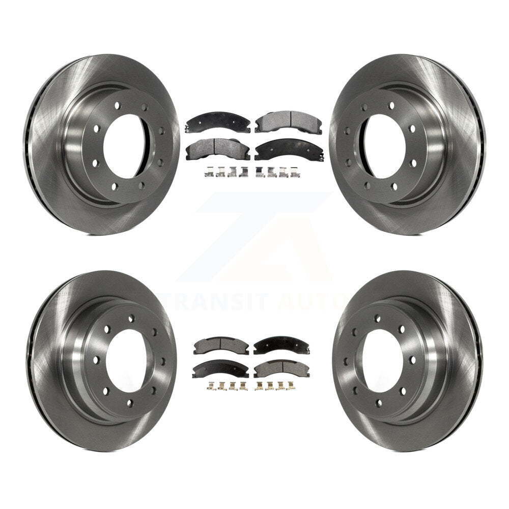 Brake Rotor And Semi-Metallic Pad Front Rear Kit For Nissan NV2500 NV3500 NV1500