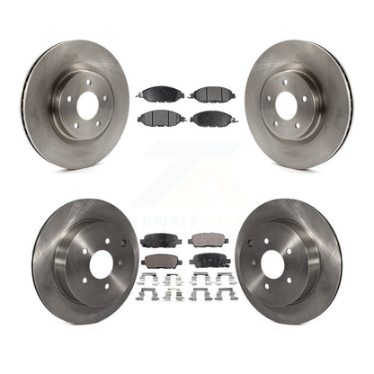 Brake Rotor & Semi-Metallic Pad Front Rear Kit For Nissan Murano Pathfinder QX60