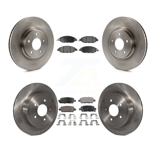 Brake Rotor & Semi-Metallic Pad Front Rear Kit For Nissan Murano Pathfinder QX60