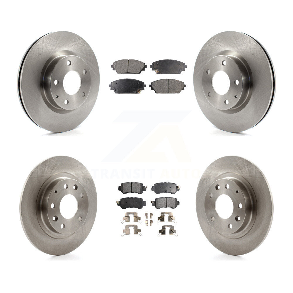 Disc Brake Rotor & Semi-Metallic Pad Front Rear Kit For 2016-2018 Mazda CX-3 AWD