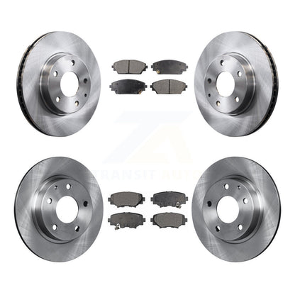 Disc Brake Rotors And Semi-Metallic Pads Front Rear Kit For Mazda 3 Sport