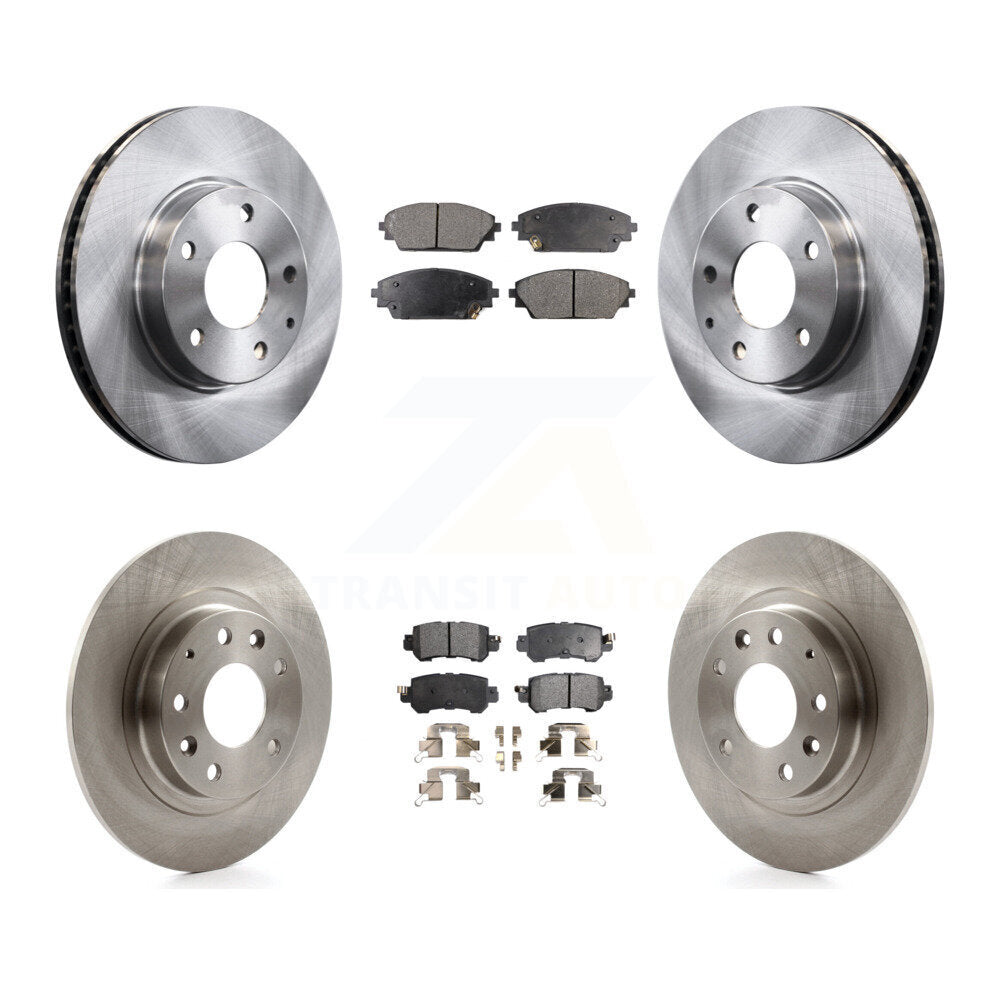Disc Brake Rotor & Semi-Metallic Pad Front Rear Kit For 2016-2018 Mazda CX-3 FWD