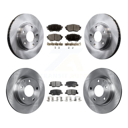 Disc Brake Rotors And Semi-Metallic Pads Front Rear Kit For Mazda 3 Sport