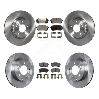 Brake Rotors Semi-Metallic Pad Front Rear Kit For 2015 Hyundai Sonata GAS engine