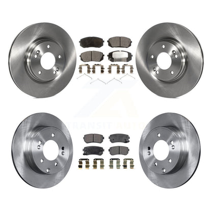 Brake Rotors Semi-Metallic Pad Front Rear Kit For 2016 Hyundai Sonata GAS engine