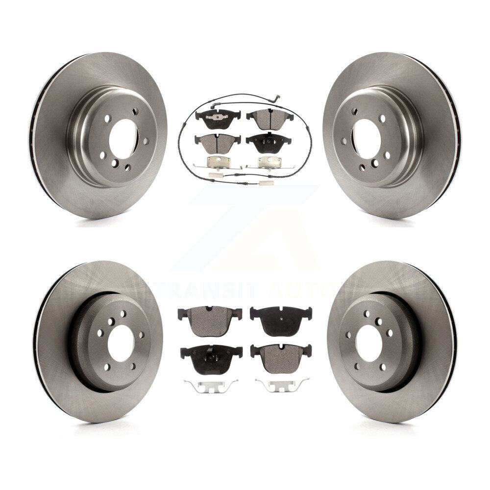 Brake Rotor & Semi-Metallic Pad Front Rear Kit For BMW 650i 645Ci 550i 545i 535i