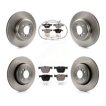 Brake Rotor & Semi-Metallic Pad Front Rear Kit For BMW 650i 645Ci 550i 545i 535i