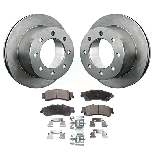 Brake Rotor & Semi-Metallic Pad Rear Kit For GMC Sierra 3500 Chevrolet Silverado