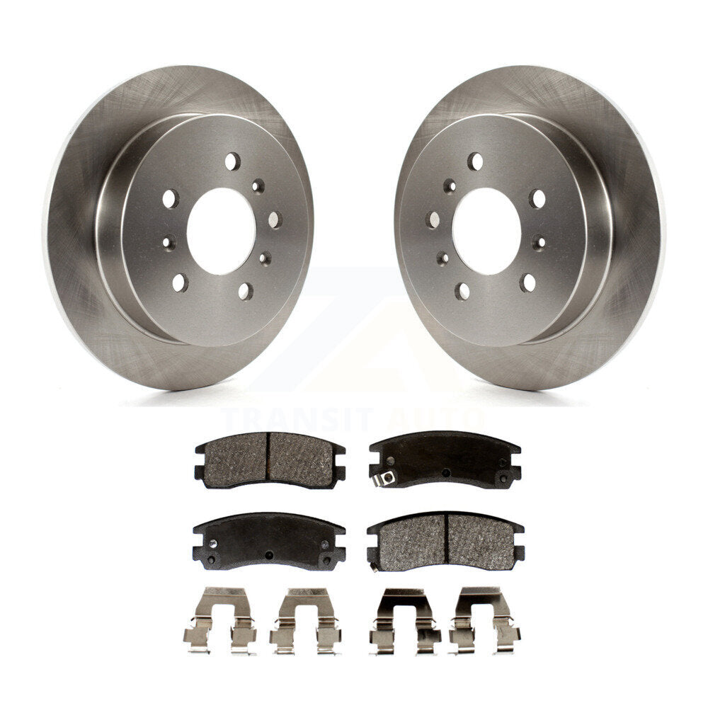 Brake Rotors Semi-Metallic Pad Rear Kit For Chevrolet Impala Buick Pontiac Grand
