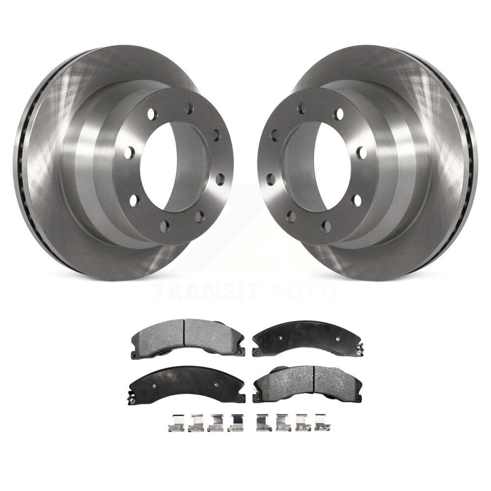 Brake Rotor And Semi-Metallic Pad Rear Kit For GMC Savana 3500 Chevrolet Express