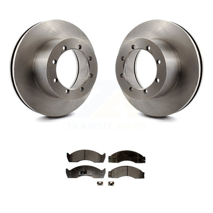 Disc Brake Rotors Semi-Metallic Pad Rear Kit For Ford E-450 Econoline Super Duty