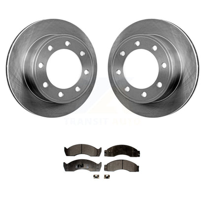 Disc Brake Rotors Semi-Metallic Pad Rear Kit For Ford E-450 Econoline Super Duty