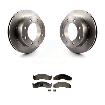 Disc Brake Rotors Semi-Metallic Pad Rear Kit For Ford E-450 Econoline Super Duty