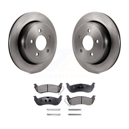 Brake Rotor And Semi-Metallic Pad Rear Kit For Ford Crown Victoria Mercury Grand