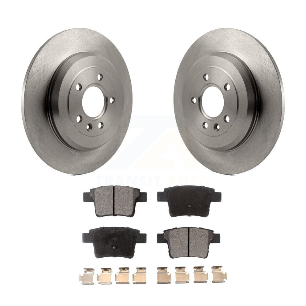 Brake Rotors Semi-Metallic Pad Rear Kit For Ford Five Hundred Freestyle Taurus X