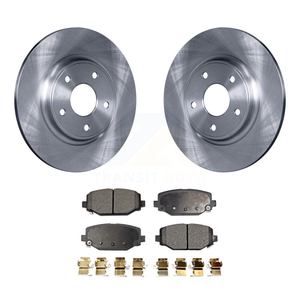 Brake Rotors Semi-Metallic Pad Rear Kit For Dodge Grand Caravan Journey Chrysler