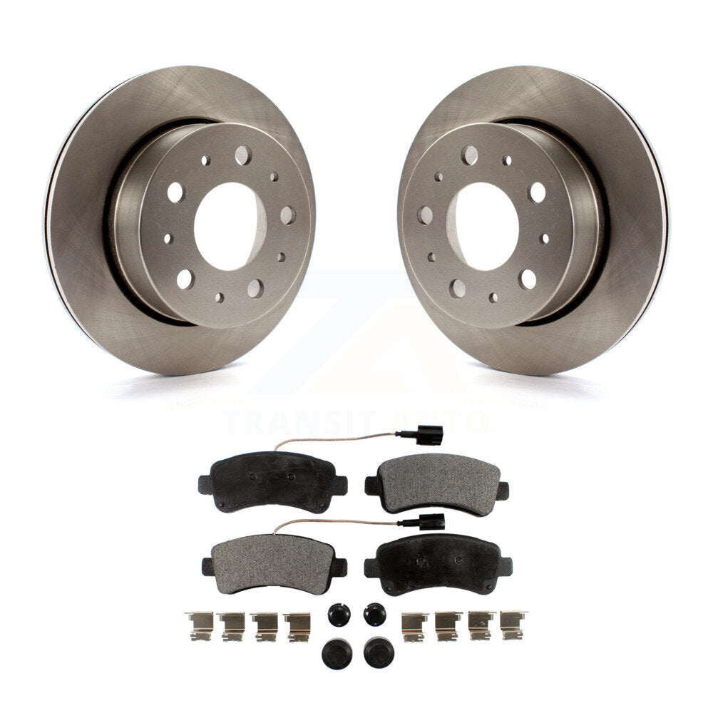 Disc Brake Rotor And Semi-Metallic Pad Rear Kit For Ram ProMaster 2500 3500 1500