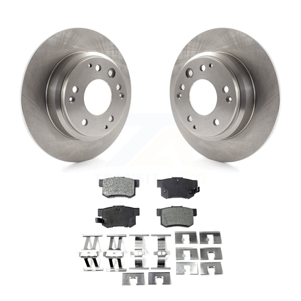 Brake Rotor & Semi-Metallic Pad Rear Kit For Honda Odyssey Acura Legend RL Isuzu