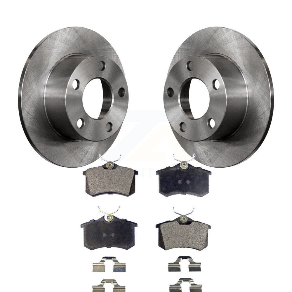Disc Brake Rotors And Semi-Metallic Pads Rear Kit For Volkswagen Passat Audi A6