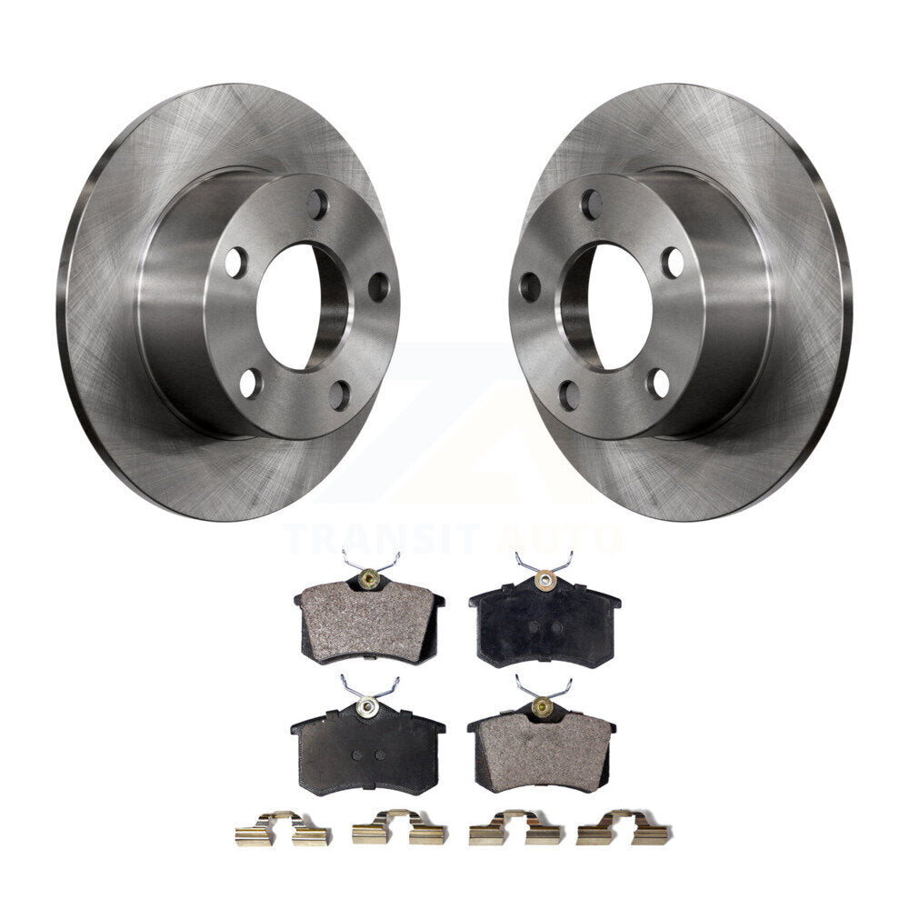Disc Brake Rotors And Semi-Metallic Pads Rear Kit For Volkswagen Passat Audi A6