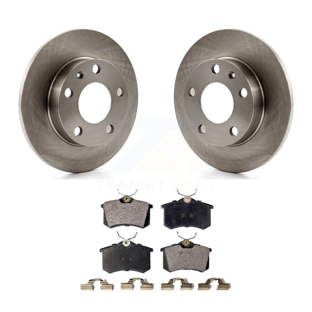Disc Brake Rotors And Semi-Metallic Pads Rear Kit For Audi A4 Quattro