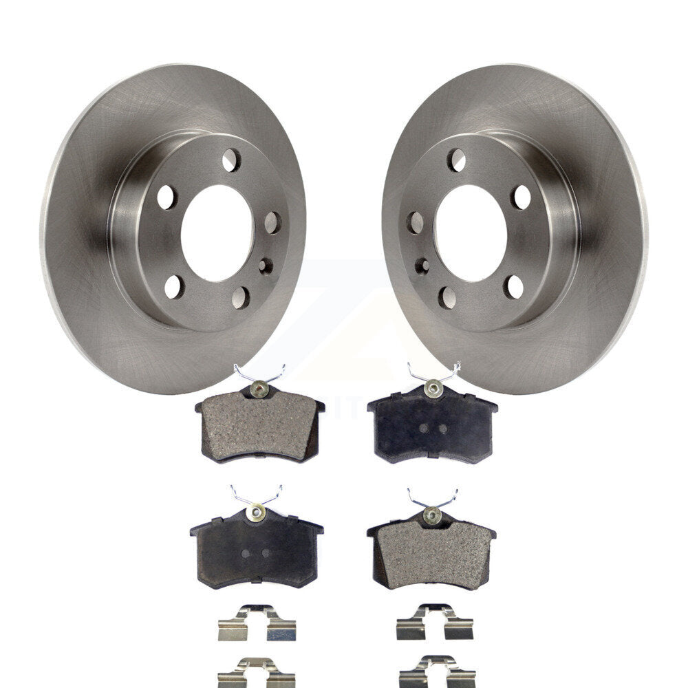 Disc Brake Rotors And Semi-Metallic Pad Rear Kit For 2007-2010 Volkswagen Beetle