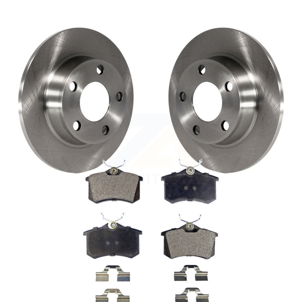 Disc Brake Rotors And Semi-Metallic Pads Rear Kit For Audi A6 Quattro Allroad