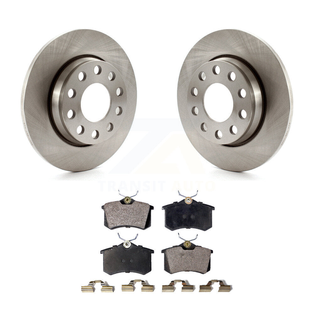 Disc Brake Rotors And Semi-Metallic Pads Rear Kit For Audi A4