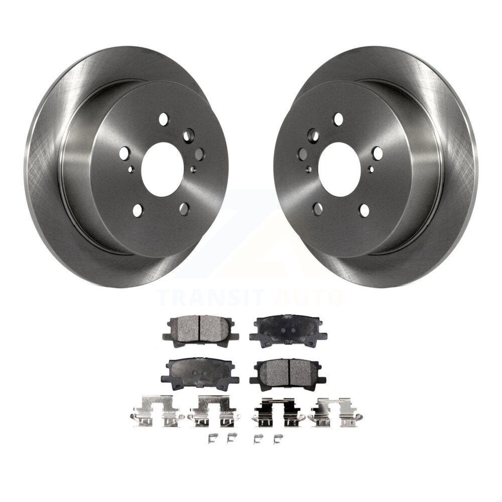 Brake Rotor & Semi-Metallic Pad Rear Kit For Lexus RX350 Toyota Highlander RX330