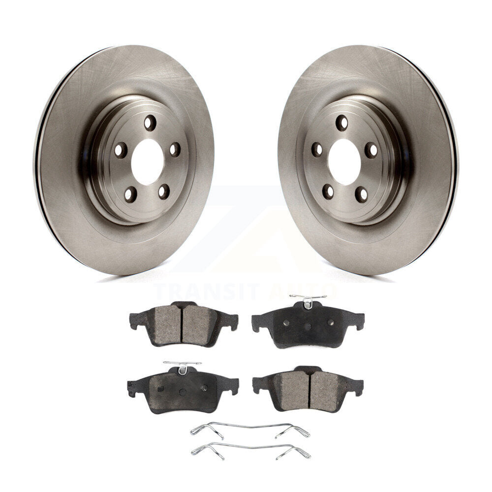 Brake Rotor & Semi-Metallic Pad Rear Kit For Jaguar XF XJ XK Vanden Plas XKR XJR
