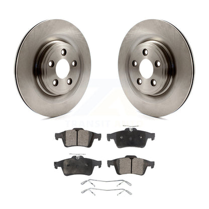Brake Rotor & Semi-Metallic Pad Rear Kit For Jaguar XF XJ XK Vanden Plas XKR XJR
