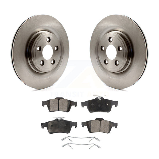 Brake Rotor & Semi-Metallic Pad Rear Kit For Jaguar XF XJ XK Vanden Plas XKR XJR