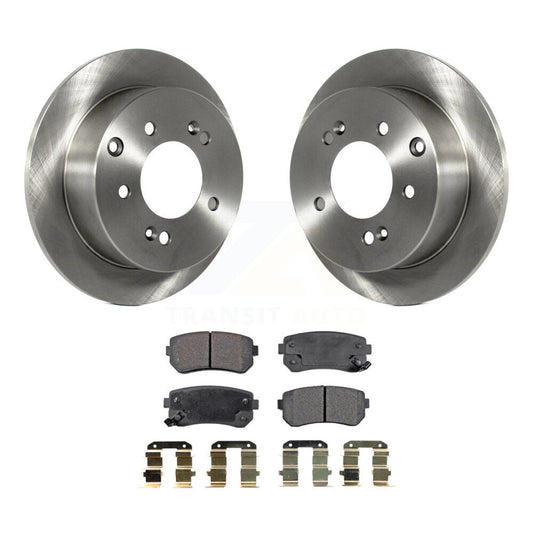 Disc Brake Rotors And Semi-Metallic Pads Rear Kit For Kia Forte Koup Forte5