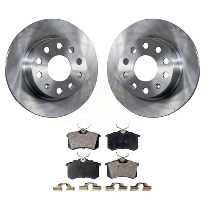 Brake Rotors Semi-Metallic Pad Rear Kit For Volkswagen Jetta Beetle Golf Audi A3